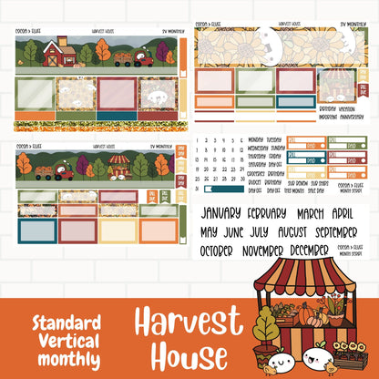 Harvest House Standard Vertical Monthly Sticker Kit