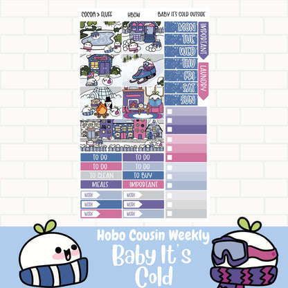 Baby It's Cold Hobonichi Cousin Weekly Sticker Kit