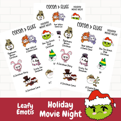 Holiday Movie Leafy Planner Icons