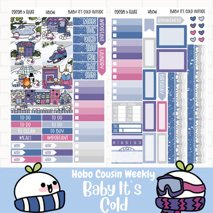Baby It's Cold Hobonichi Cousin Weekly Sticker Kit