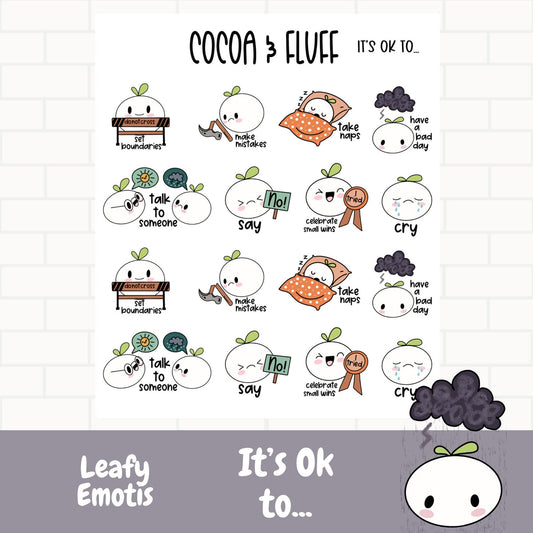 Leafy Says It's Ok To Planner Icons