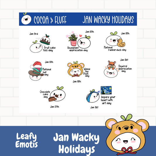Wack Holidays Leafy Planner Icons