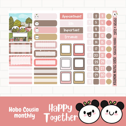 Happy Together Hobonichi Cousin Monthly Stickers