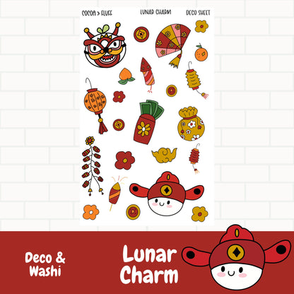 Lunar Charm Leafy Deco Sticker Bundle