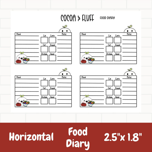 Food Diary Tracker Planner Icons