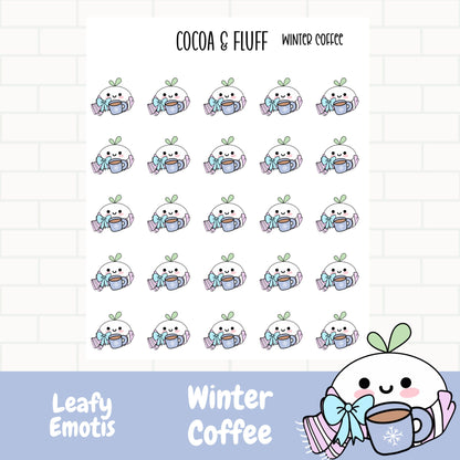 Winter Coffee Leafy Planner Icons