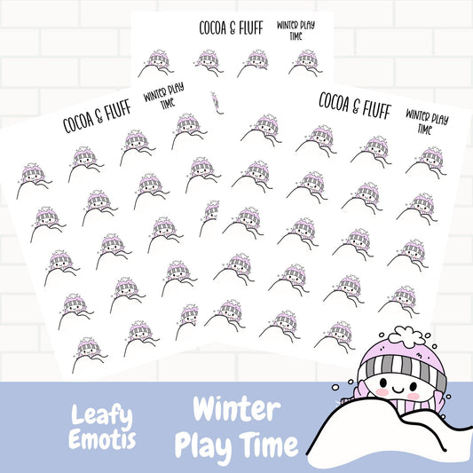 Playing In The Snow Leafy Planner Icons