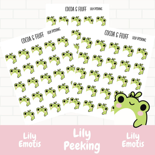 Lily Peeking Box Edger Planner Icons