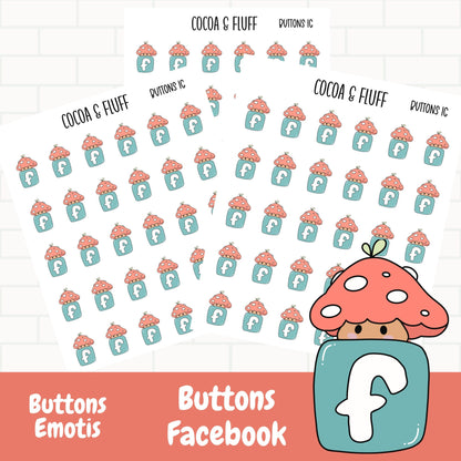 Buttons Facebook Planner Icons