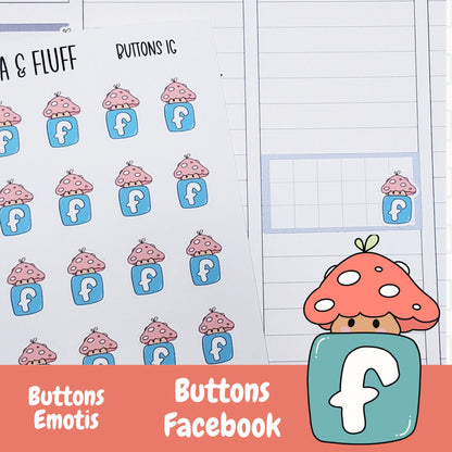 Buttons Facebook Planner Icons