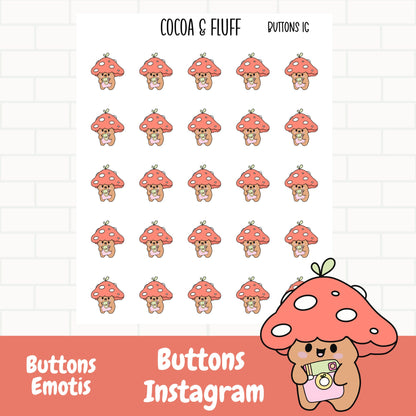 Buttons Instagram Planner Icons