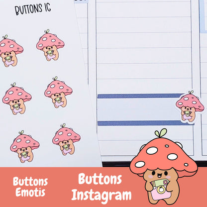 Buttons Instagram Planner Icons