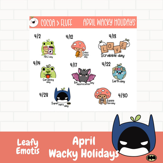 Wack Holidays Leafy Planner Icons