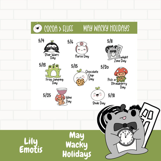 Wacky Holidays Leafy Planner Icons