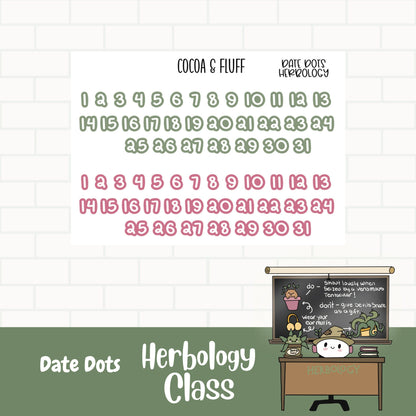 Color Filled Date Dots Planner Stickers