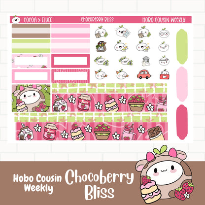 Chocoberry Bliss Hobonichi Cousin Weekly Sticker Kit