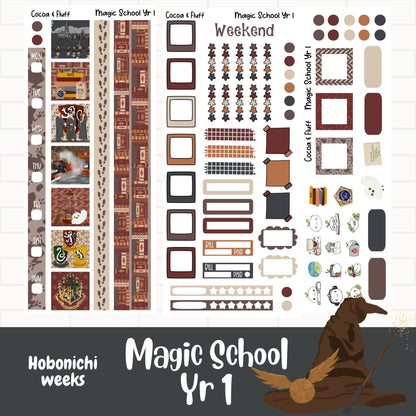 Magic School Yr One Hobonichi Weeks Weekly Sticker Kit
