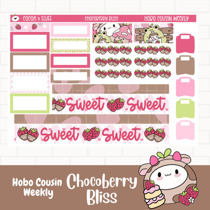Chocoberry Bliss Hobonichi Cousin Weekly Sticker Kit
