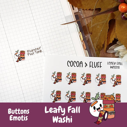 Fall Washi Leafy Planner Icons