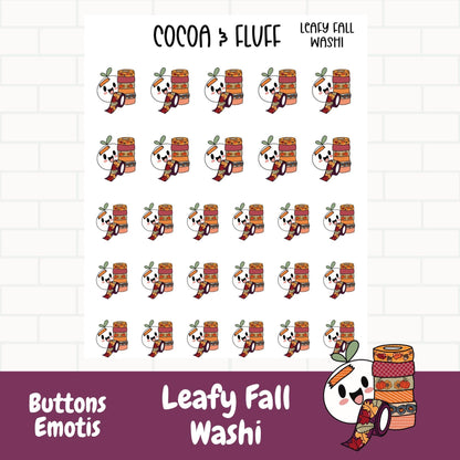 Fall Washi Leafy Planner Icons