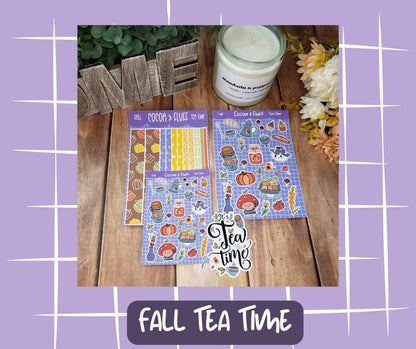 Fall Tea Time Deco Sticker Sheet