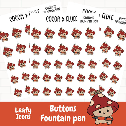 Fountain Pen Buttons Planner Icons