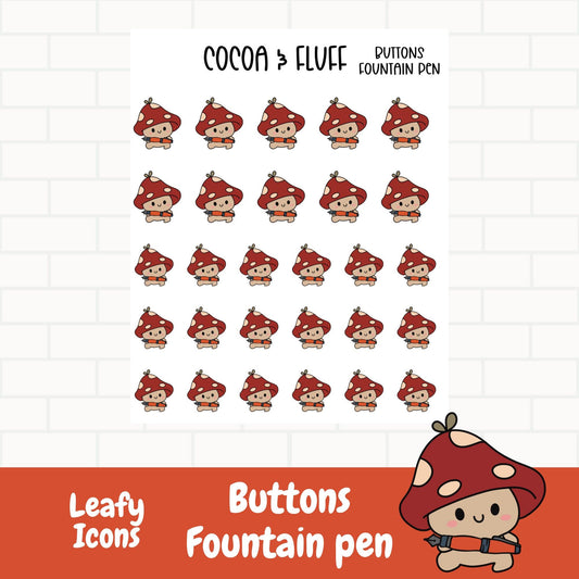 Fountain Pen Buttons Planner Icons