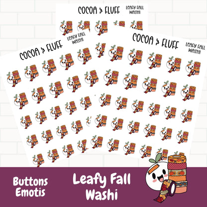 Fall Washi Leafy Planner Icons