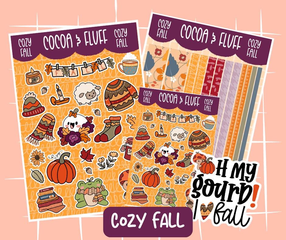 Cozy Fall Deco Sticker Sheet