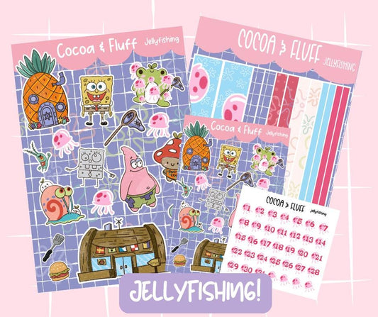 JellyFishing Deco Sticker Sheet