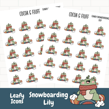 Snowboarding Lily Planner Icons