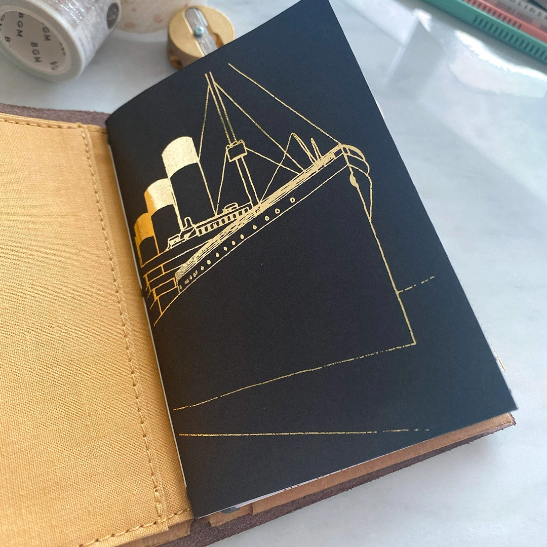 Titanic Leather Journal Traveler's Notebook